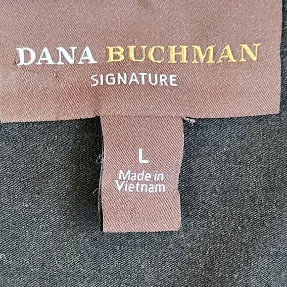 Dana Buchman Signature Black 3/4 Sleeve Tee Rope Chain Collar Large - Picture 7 of 9